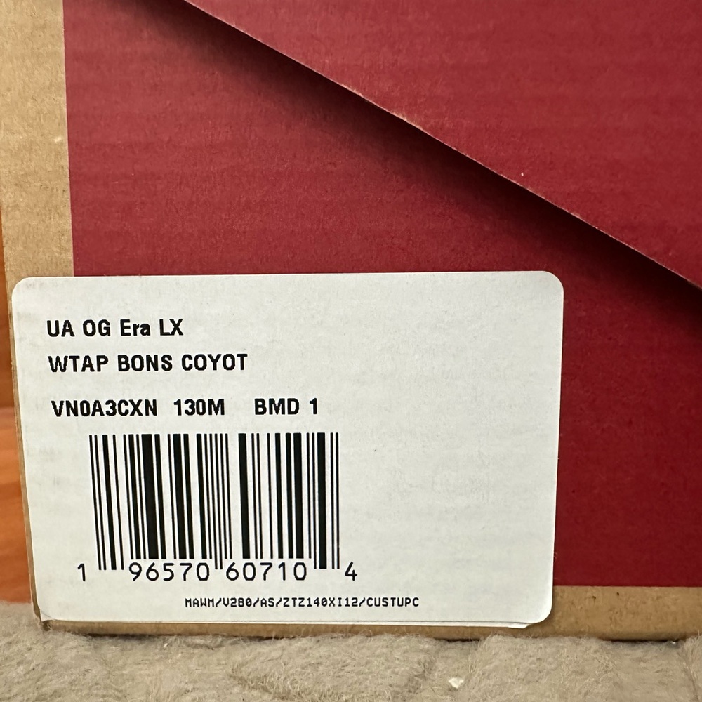 VANS x WTAPS UA OG Era LX Coyote Brown 🦴 size 13 - Picture 5 of 5